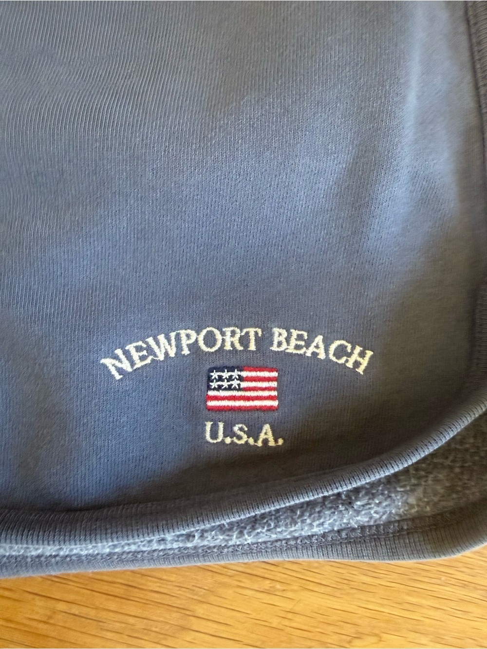 Brandy Melville Newport Beach Navy Blue Fleece Shorts - Picture 3 of 5